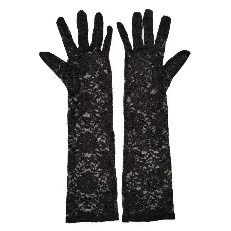 Gants Longs Résille Élégants
