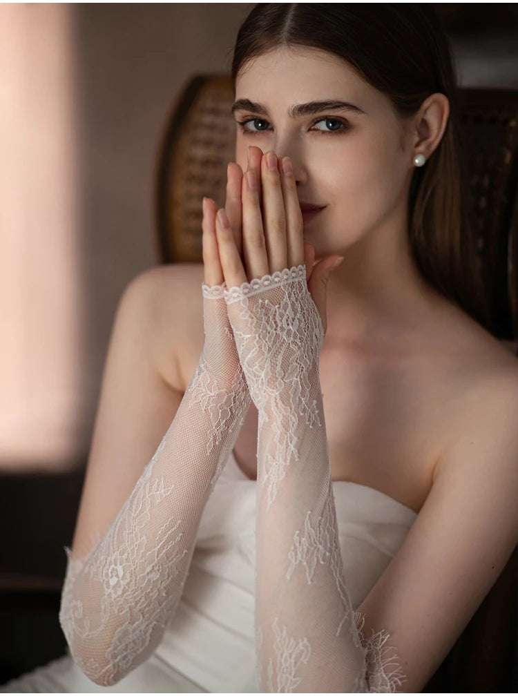Gants Mariée Dentelle Élégants